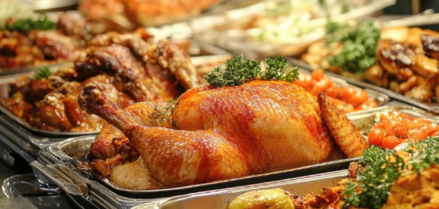 Buffet poultry entree tray