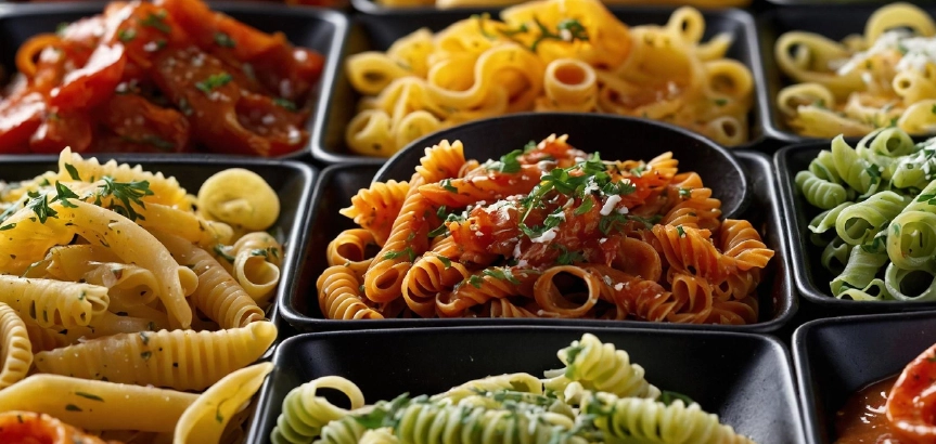 Vegetarian and pasta buffet tray