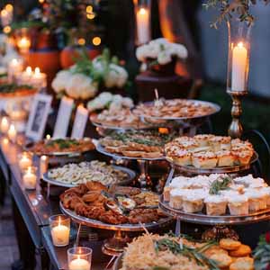 Late night wedding snack catering